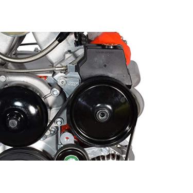 Imagem de ICT Billet Kit de suporte de bomba de direção hidráulica LS1 Camaro Turbo para cabeçotes turbo compatível com bomba e polia de direção hidráulica LS1 Camaro LS1 1998 a 2002 projetada e fabricada nos