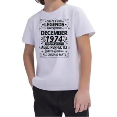 Imagem de Camiseta Infantil Legends Were Born DEZ-1974 - Alearts, 10
