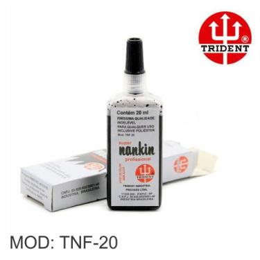 Imagem de Tinta Nankin TRIDENT Profissional Preto 20ml TNF20 Desetec