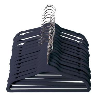 Imagem de Kit 03 Cabide de Bebê Infantil Ultra Fino Slim Aveludado Antiderrapant