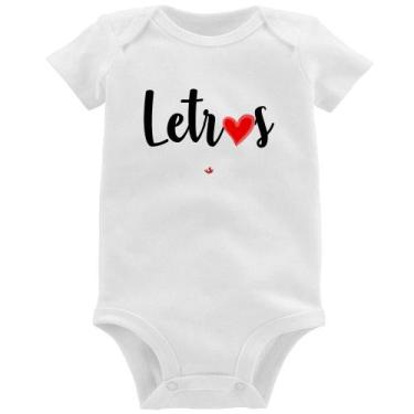 Imagem de Body Bebê Letras por amor - Foca na Moda, Branco, G
