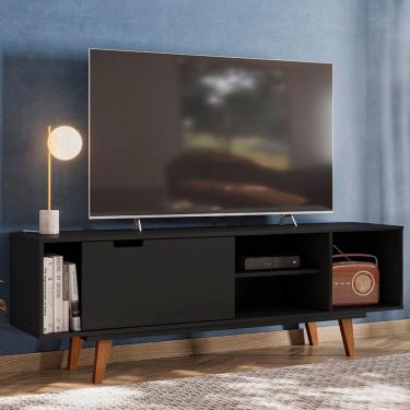 Imagem de Rack Para Tv Até 60 Polegadas Oregon 1 Porta Preto - Olivar Móveis