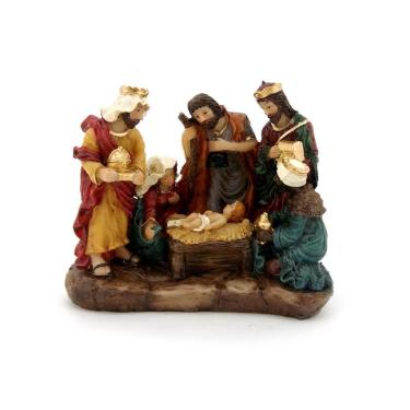 Imagem de Presépio Natalino Decorativo 6 Figuras Poliresina 7,5x10,5cm