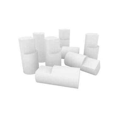 Imagem de Fechamento de Cozinha Modulado Kit 8Un Pés Madeira p/ Balcão Branco - Henn