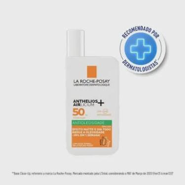 Imagem de Protetor Solar Facial La Roche-Posay Anthelios Airlicium Fluido Antioleosidade Sem Cor fps 50 40ml