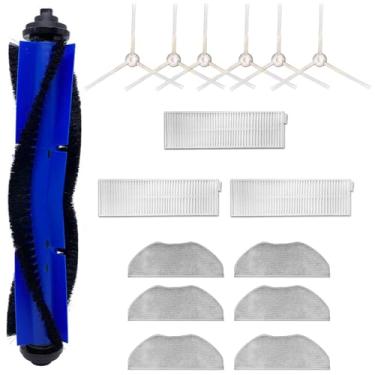 Imagem de HUAYUWA Kit de acessórios de aspirador de pó compatível com Rowenta X-plorer Series 95 RG7987WH/RG7975WH, acessórios de peças de reposição para aspirador de pó robô (1 escova principal + 6 escovas