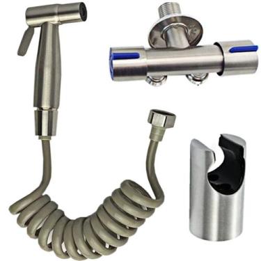 Imagem de Kit Ducha Higiênica Com Registro Duas Saídas De 1/2mm Inox Super Práti
