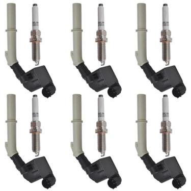 Imagem de Autowxjq Conjunto de 6 velas de ignição de bobina de ignição e irídio UF806 95875 compatível com Mercedes Flex V6 3.5L 2012 2013 2014 2015 2016 E350 ML350 C300 C350