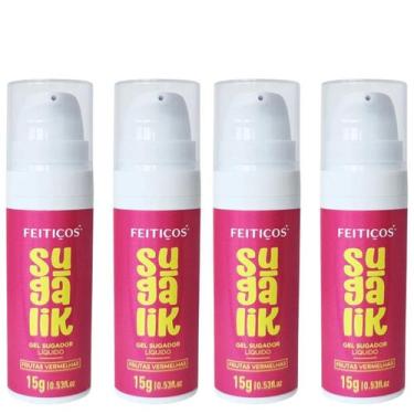 Imagem de 4 Sugalik Gel Beijável Frutas Vermelhas 15g  Toque envolvente - Feitiç