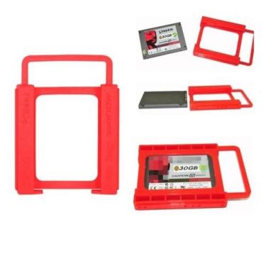 Imagem de 1x 2.5 Ssd Hdd Adaptador Disco Rígido De PLÁSTICO VERMELHO - TQ DESIGN