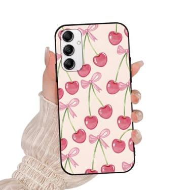 Imagem de Zrutru Capa de silicone cereja para Samsung Galaxy A14 5G bonita estampa cereja design estético capa de telefone feminina para mulheres meninas, capa de proteção macia à prova de choque para Samsung