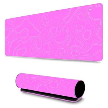 Imagem de Mouse Pad Grande Anti Derrapante Profissional Games e Escritórios (90x40cm) Abstrato Rosa
