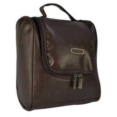 Imagem de Necessaire Masculina Frasqueira Viagem Classic Marrom CBRN18826 - Comm
