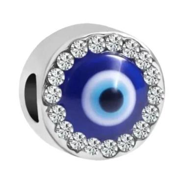 Imagem de Contas de Borboleta e Pata de Cão em Esmalte Azul e Prata - Para Pulse