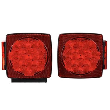 Imagem de Lâmpadas submersíveis de LED CZC AUTO 12V para reboque esquerdo e direito para luzes de seta de trailer de barco de menos de 80 polegadas RV Marinha de substituição para suas unidades de lâmpada incandescente, kit de luzes de reboque