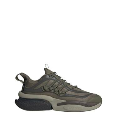 Imagem de adidas Alphaboost V1 Tênis de corrida masculino, Olive Strat/Shadow Olive/Silver Pebble, 39