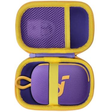 Imagem de Lebakort Estojo de armazenamento compatível com alto-falante Anker Soundcore Select 4 Go (capa roxa + amarela)