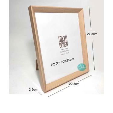Imagem de Porta Retrato Basic Tokyo Design Moldura MDF 20x25cm, Cerejeira