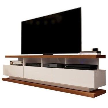Imagem de Rack TV Até 72 Polegadas Rodízios 3 Gavetas 4 Nichos Vivare 1.80 - LOJ