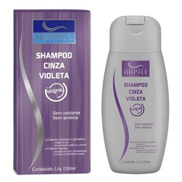 Imagem de Shampoo Cinza Violeta Nupill Cabelo Grisalho Loiro Profissional Sem Am