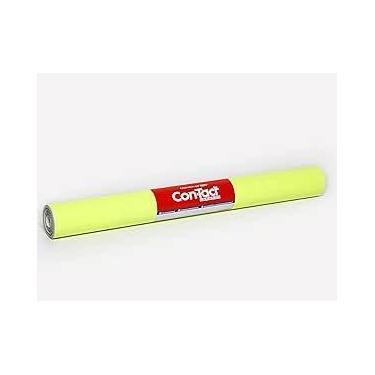 Imagem de Plástico Adesivo Rolo Papel Contact Liso Amarelo Neon 10m