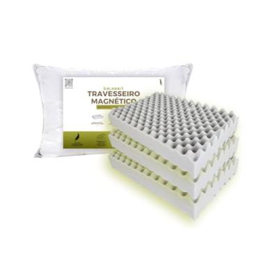 Imagem de Kit 3 Travesseiro Magnético ALTO ORTOPEDICO Kalaari Massageador Confortável Soft Infravermelho Terapeutico Luxo - KALAARI