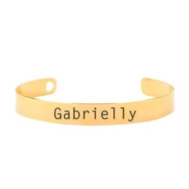 Imagem de Bracelete Personalizado Gravação Nome Gabrielly Banhado Ouro 18K - 999003331-Feminino