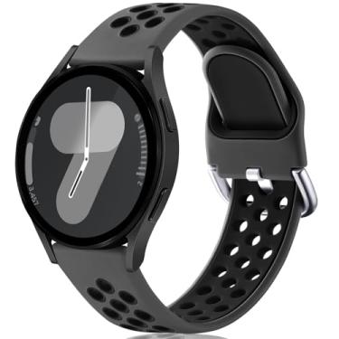 Imagem de Lerobo Pulseira masculina para Galaxy Watch 7 compatível com Samsung Galaxy Watch 6 5 4 de 40 mm e 44 mm/Galaxy Watch 6 Classic de 47 mm e 43 mm/Watch 4 Classic/Watch 5 Pro de 45 mm, preta