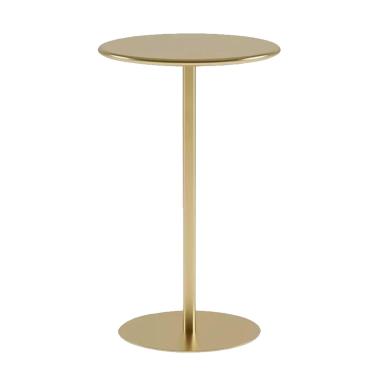 Imagem de Mesa De Jantar De Cozinha, Mesa De Bar Redonda, Mesa De Pub Bistrô De Metal Para Coquetel, Mesa Lateral/final Da Sala De Estar, Mesa De Balcão De Bebidas De Café, Mesa S, Gold, 40x40x50cm