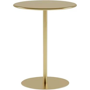 Imagem de Mesa De Bistrô Mobília Clássica De Pub Bistrô, Mesa De Coquetel De Metal, Mesa De Pub Interna/externa, Mesa De Café De Sofá Para Sala De Estar, Varanda, Pátio, Gold, Dia 40.5 x H 72cm