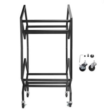 Imagem de Yosoo Rack de Armazenamento de Gravação, Plataforma de Rack de Armazenamento de álbuns para o CD da Revista de Livros, Carbono Aço Registros de Música Exibir Organizador de Prateleira (2 Nível)