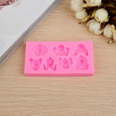 Imagem de Molde de silicone com 7 cabeças de cachorro para bolos de chocolate - 1 peça