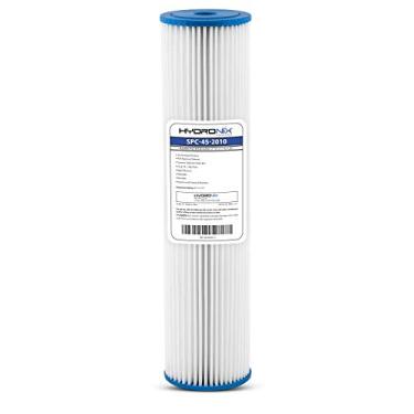 Imagem de Hydronix SPC-45-2010 Filtro de água plissado para toda a casa comercial industrial lavável e reutilizável 11,4 cm x 50,8 cm - 10 mícrons