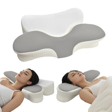 Imagem de XWZO Travesseiros para alívio da dor, travesseiro ergonômico cervical de pescoço para dormir, espuma viscoelástica para os lados, suporte ortopédico para o pescoço, travesseiros para dormir
