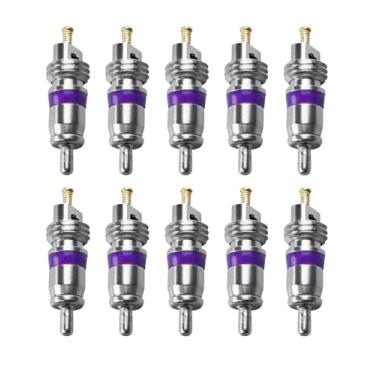 Imagem de 10 peças A/C Schrader válvula furo europeu grande núcleo adequado para MT1544 BMW 64536922944 Mini & Mercedes 0008320285 VW 8E0820855134A e R12 Sysems substituir 3C0816355 8E0820855 3C082 0795
