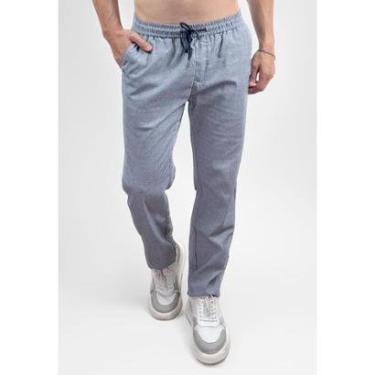 Imagem de Calça Linho Alfaiataria La'Oase Masculina Elástico Cós-Masculino