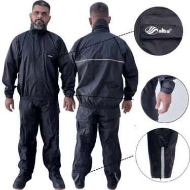 Imagem de Capa de Chuva Alba Nylon Motoqueiro Motoboy Modelo Unissex, GG