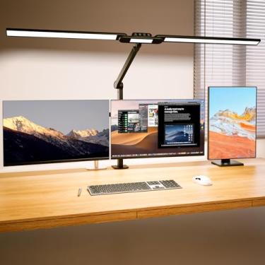 Imagem de AUSDOM Luminária De Mesa Led Para Escritório Doméstico, Arquitetônica Com Braçadeira E Braço Articulado Giratório 180°, Luz Ultrabrilhante 24 W Dimerização Automática Computador, Têmpera Contínua Vi