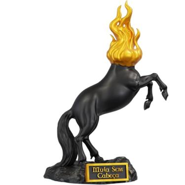 Imagem de Estátua Mula Sem Cabeça Imagem Folclore Brasileiro (Cor Aurum Noctis)