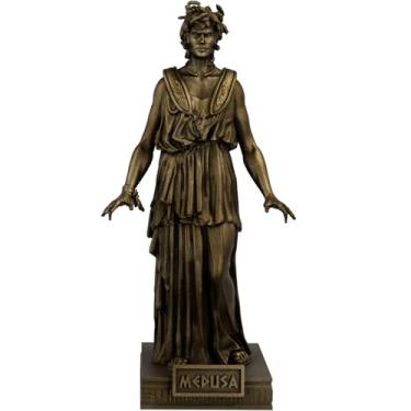Imagem de Estátua Medusa Mitologia Grega Estatueta - Versão 2 (Cor Ouro Velho)