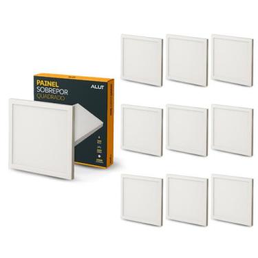Imagem de Kit 10 Painel Led Plafon Easy 36w 6500k Bivolt sobrepor Quadrado Cod: 