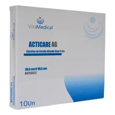 Imagem de Curativo carvao ativado 10.5 x 10.5 com prata com 10 und acticare ag -