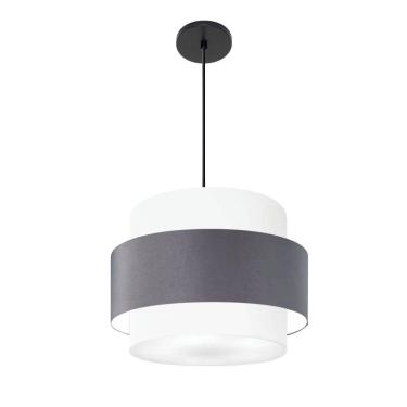 Imagem de Lustre Para Sala de Jantar Vivare Md-4392 Cúpula em Tecido 40cm