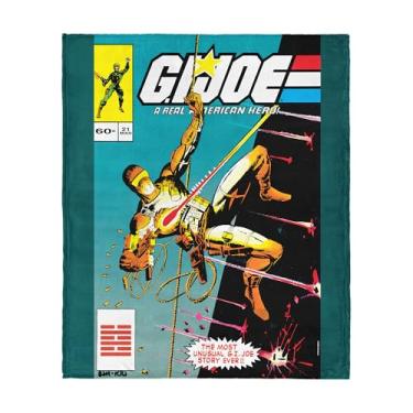 Imagem de G.I. Joe GI Comics Unusual Story Silk Touch Throw, 127 x 152 cm – Cobertor de lã de desenho animado Hasbro, roupa de cama retrô ultramacia para cama ou sofá
