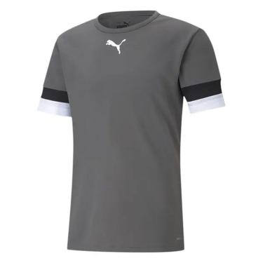 Imagem de Camiseta Puma Teamrise Masculina - Chumbo 3GG-Masculino