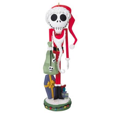 Imagem de Hallmark Keepsake Enfeite de Natal 2025, O Pesadelo Antes do Natal da Disney Tim Burton, Papai Noel Jack Skellington, presentes para fãs da Disney