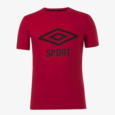 Imagem de Camiseta Masculina Umbro Sport Graphic Fan 2022 - Vermelho, M, Masculi