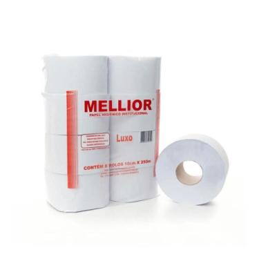Imagem de Papel Higiênico Rolão Luxo Fardo com 8 Rolos Mellior