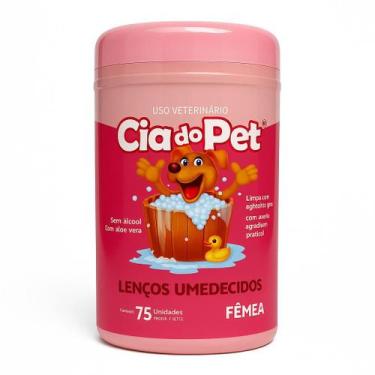 Imagem de Lenço Umedecido Para Cães Cia do Pet Macho 75 Uni Aloe Vera - MIMOS PE