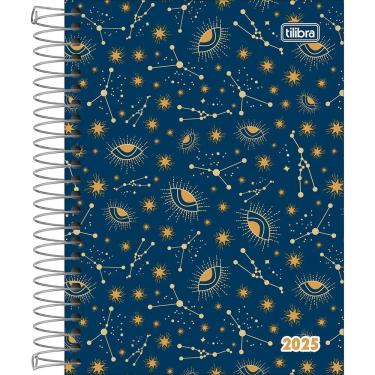 Imagem de Agenda Espiral Feminina PEPPER 2025 Estampas diversas - TILIBRA